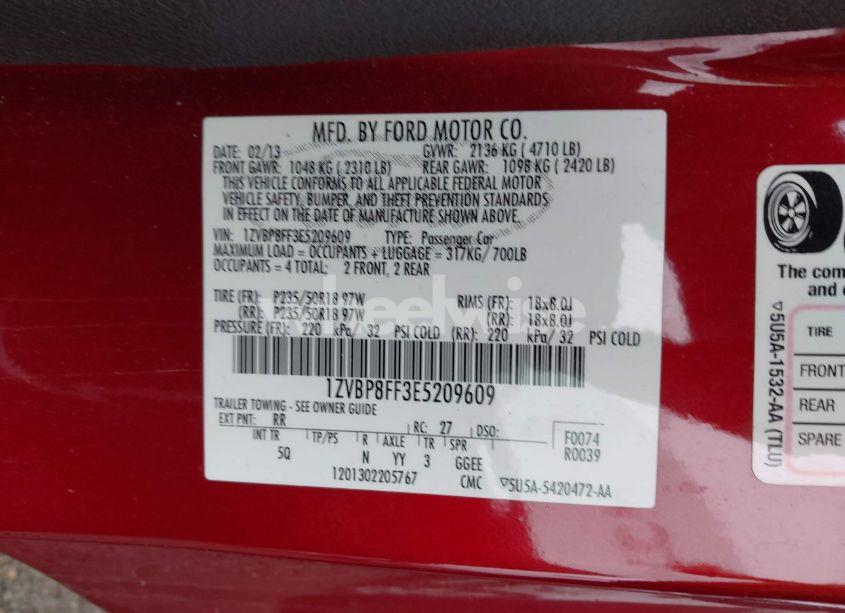 Photo 9 of 2014 Ford Mustang GT PREMIUM (VIN 1ZVBP8FF3E5209609)