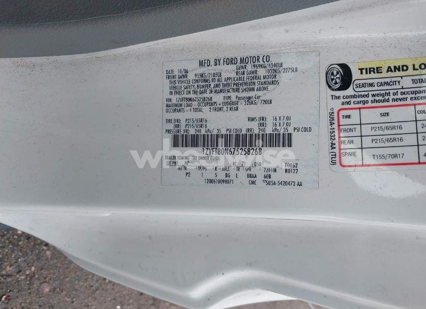 Photo 9 of 2007 Ford Mustang V6 DELUXE/V6 PREMIUM (VIN 1ZVFT80N675258268)