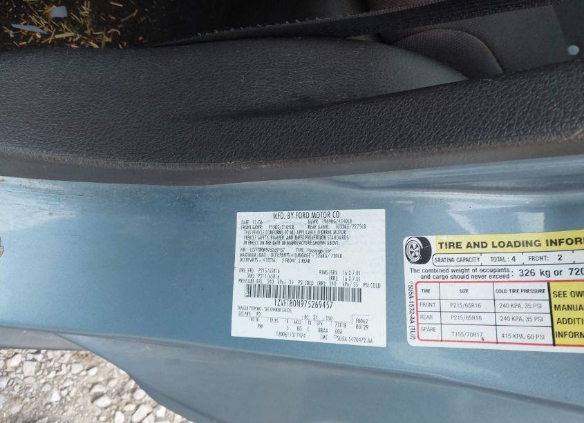 Photo 9 of 2007 Ford Mustang V6 DELUXE/V6 PREMIUM (VIN 1ZVFT80N975269457)