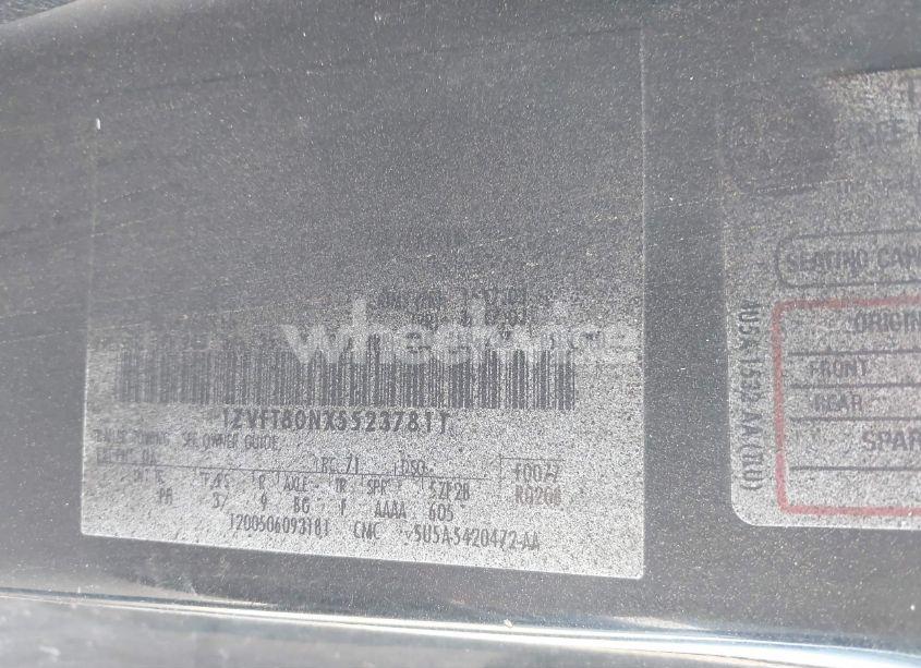 Photo 9 of 2005 Ford Mustang V6 DELUXE/V6 PREMIUM (VIN 1ZVFT80NX55237811)