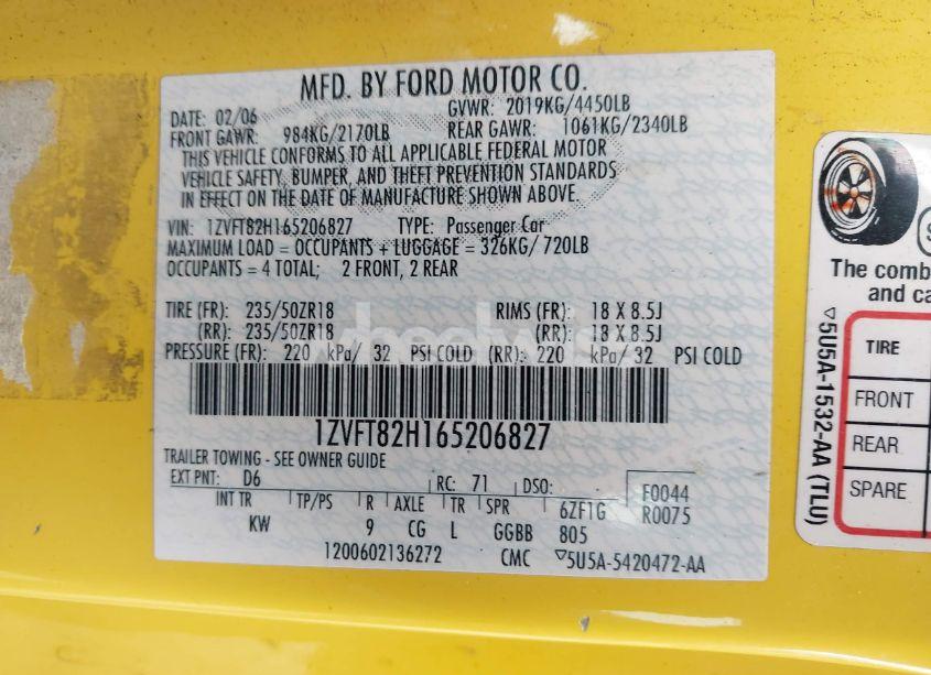 Photo 9 of 2006 Ford Mustang GT (VIN 1ZVFT82H165206827)