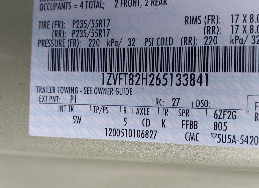 Photo 9 of 2006 Ford Mustang GT (VIN 1ZVFT82H265133841)