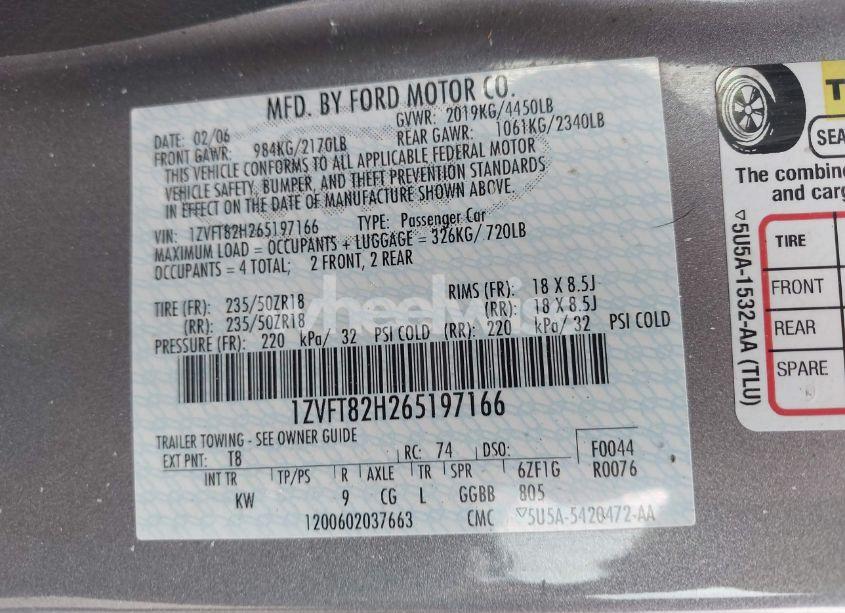 Photo 9 of 2006 Ford Mustang GT (VIN 1ZVFT82H265197166)