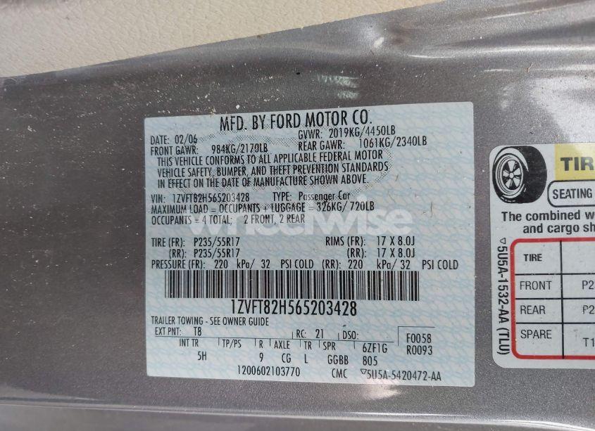 Photo 9 of 2006 Ford Mustang GT (VIN 1ZVFT82H565203428)