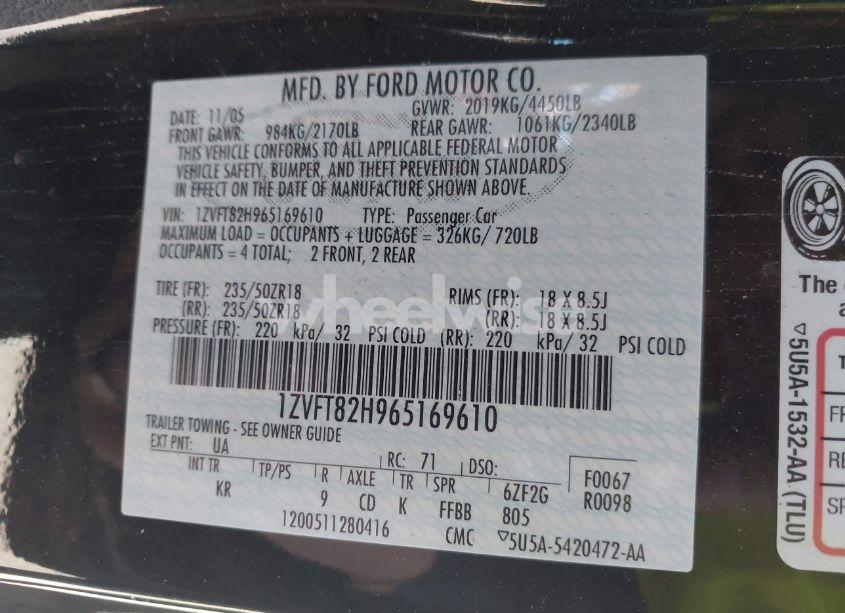 Photo 9 of 2006 Ford Mustang GT (VIN 1ZVFT82H965169610)