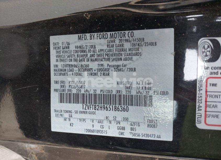 Photo 9 of 2006 Ford Mustang GT (VIN 1ZVFT82H965186360)