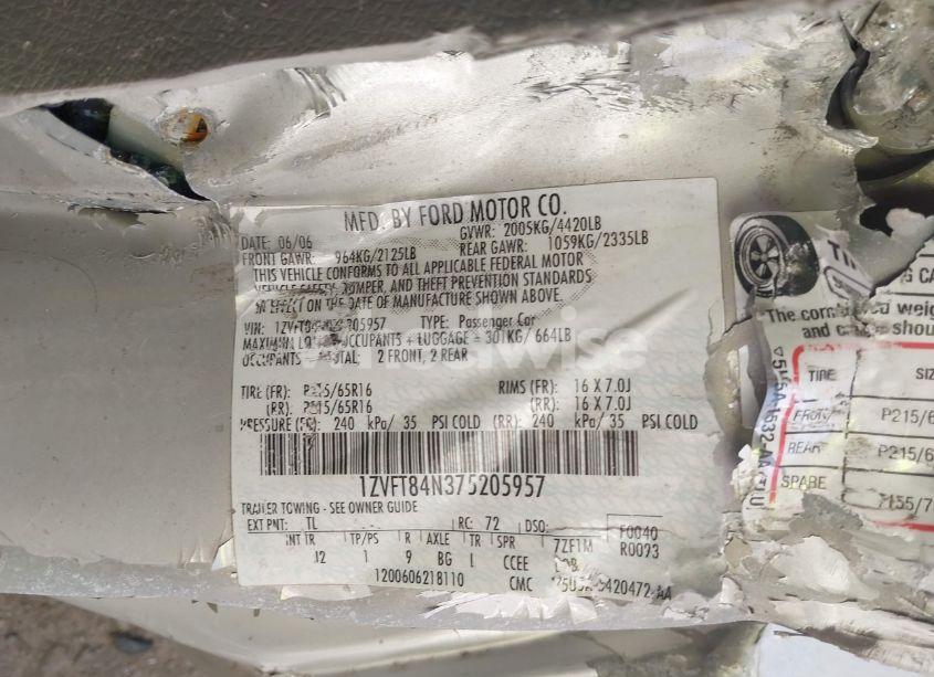 Photo 9 of 2007 Ford Mustang V6 DELUXE/V6 PREMIUM (VIN 1ZVFT84N375205957)