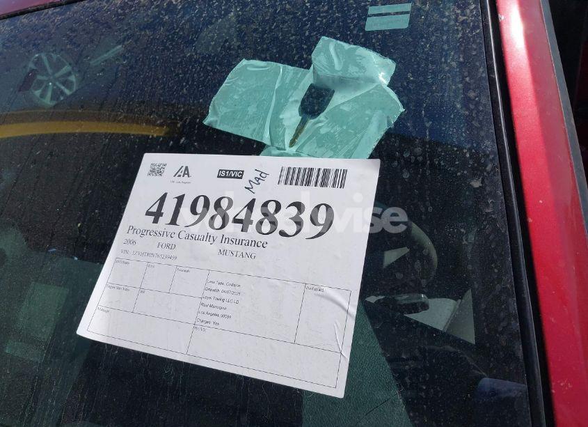 Photo 11 of 2006 Ford Mustang V6 (VIN 1ZVHT80N765239459)