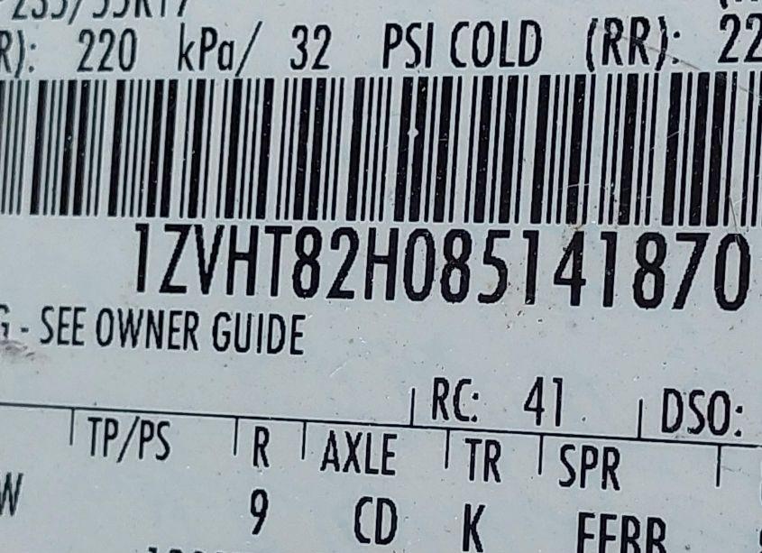 Photo 9 of 2008 Ford Mustang GT DELUXE/GT PREMIUM (VIN 1ZVHT82H085141870)