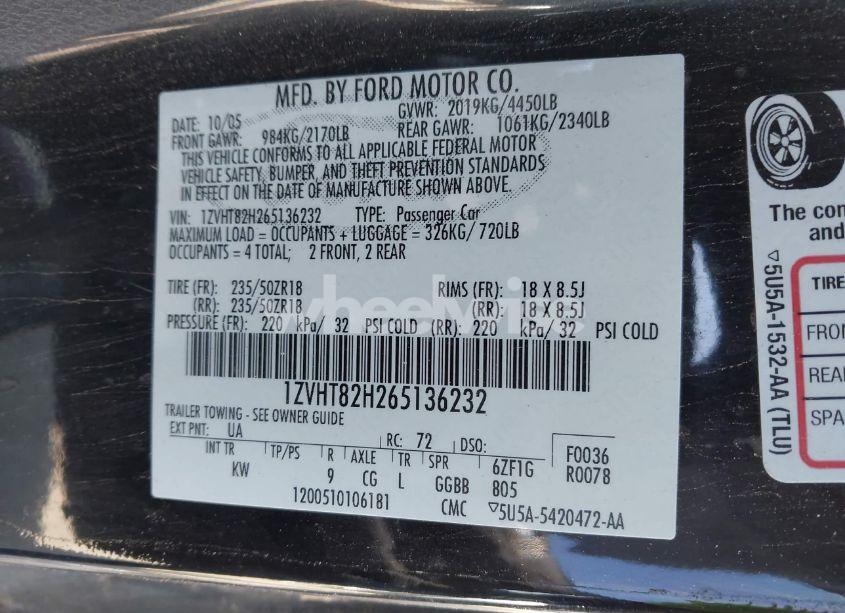 Photo 9 of 2006 Ford Mustang GT (VIN 1ZVHT82H265136232)