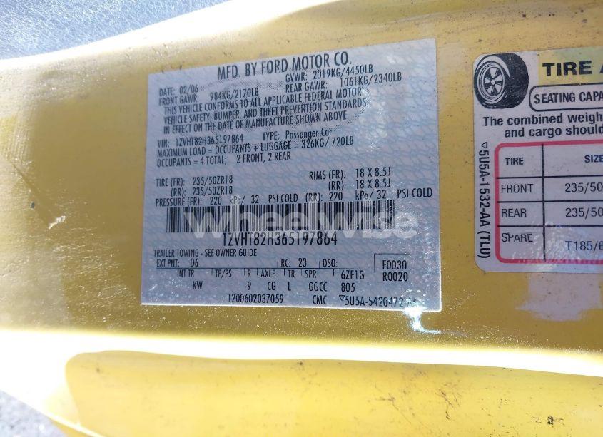 Photo 9 of 2006 Ford Mustang GT (VIN 1ZVHT82H365197864)