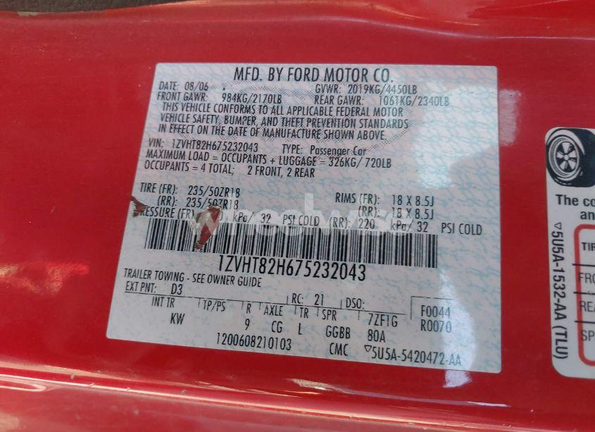 Photo 9 of 2007 Ford Mustang GT DELUXE/GT PREMIUM (VIN 1ZVHT82H675232043)