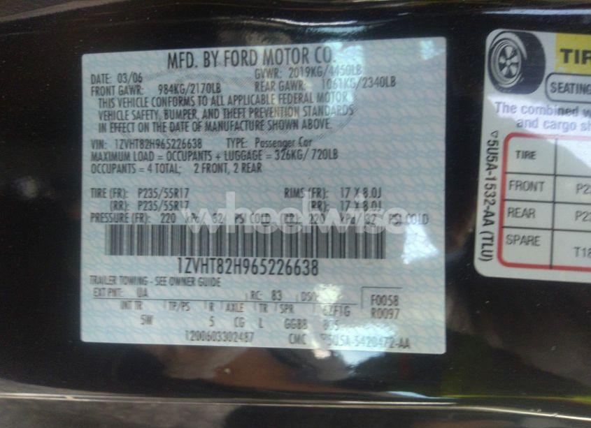 Photo 9 of 2006 Ford Mustang GT (VIN 1ZVHT82H965226638)