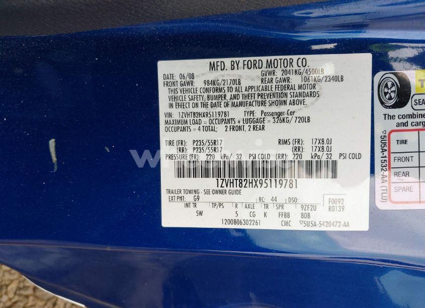 Photo 9 of 2009 Ford Mustang GT/GT PREMIUM (VIN 1ZVHT82HX95119781)