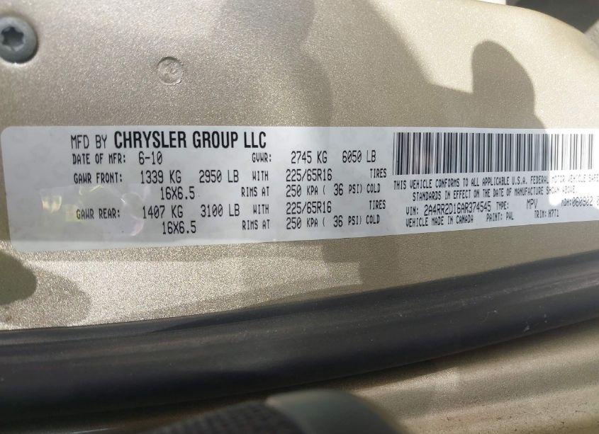 Photo 9 of 2010 Chrysler Town & COUNTRY NEW LX (VIN 2A4RR2D16AR374545)