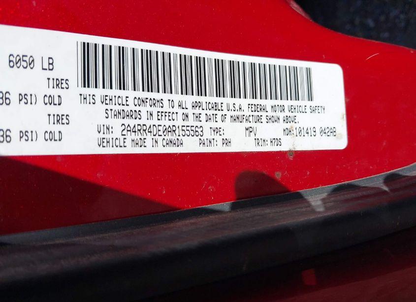 Photo 9 of 2010 Chrysler Town & COUNTRY LX (VIN 2A4RR4DE0AR155563)