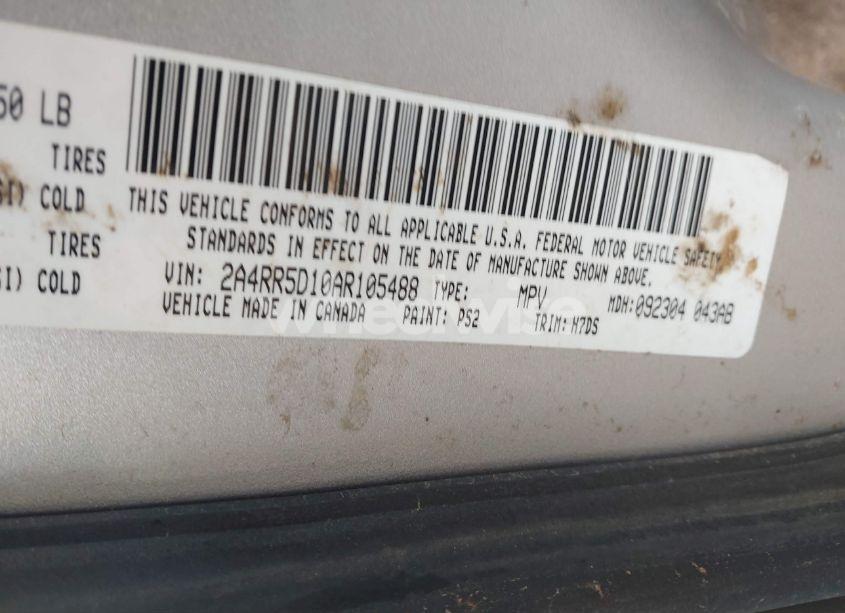 Photo 9 of 2010 Chrysler Town & COUNTRY TOURING (VIN 2A4RR5D10AR105488)