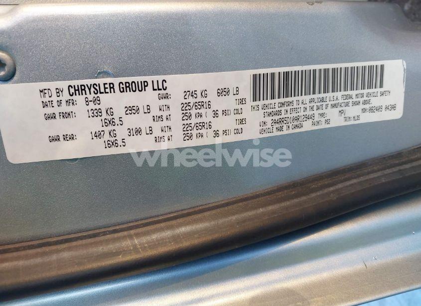 Photo 9 of 2010 Chrysler Town & COUNTRY TOURING (VIN 2A4RR5D10AR129449)