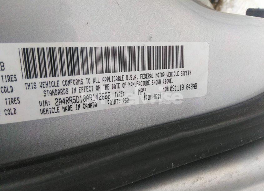 Photo 9 of 2010 Chrysler Town & COUNTRY TOURING (VIN 2A4RR5D10AR142668)