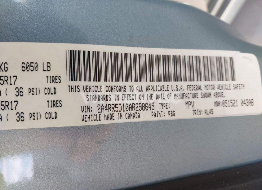 Photo 9 of 2010 Chrysler Town & COUNTRY TOURING (VIN 2A4RR5D10AR298645)