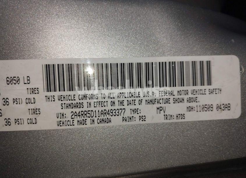 Photo 9 of 2010 Chrysler Town & COUNTRY TOURING (VIN 2A4RR5D11AR493377)