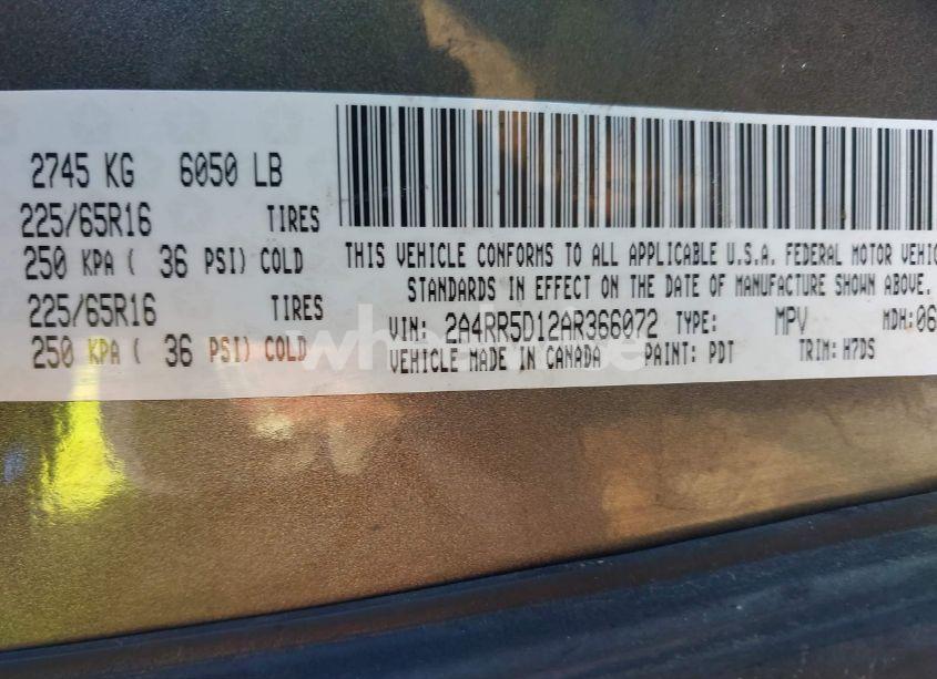 Photo 9 of 2010 Chrysler Town & COUNTRY TOURING (VIN 2A4RR5D12AR366072)