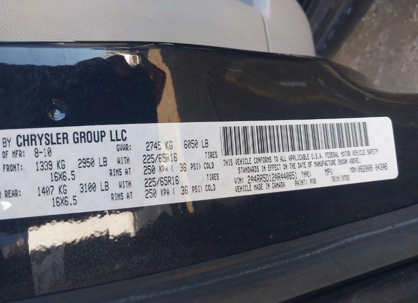 Photo 9 of 2010 Chrysler Town & COUNTRY TOURING (VIN 2A4RR5D12AR440851)