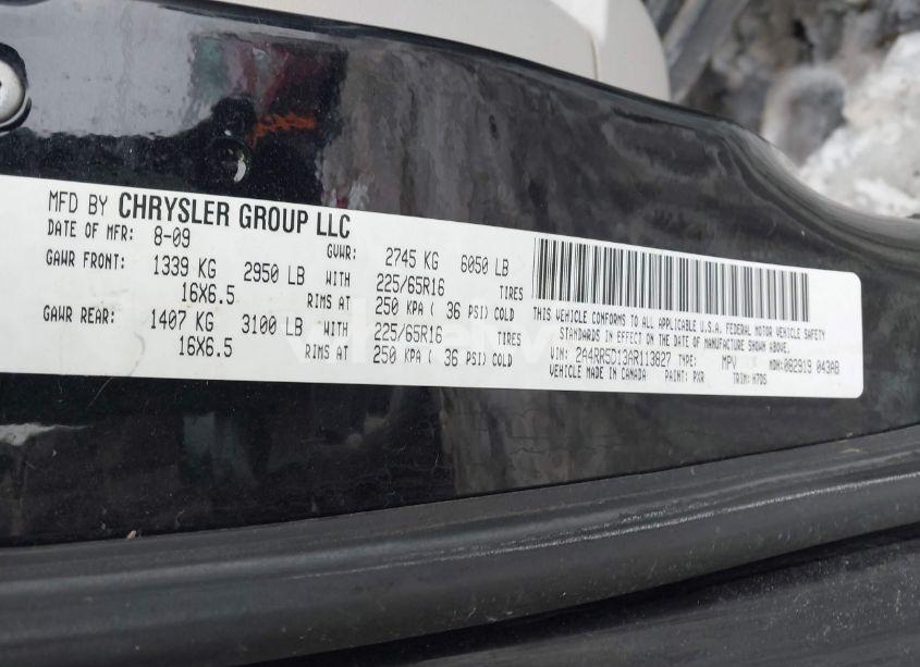 Photo 9 of 2010 Chrysler Town & COUNTRY TOURING (VIN 2A4RR5D13AR113827)