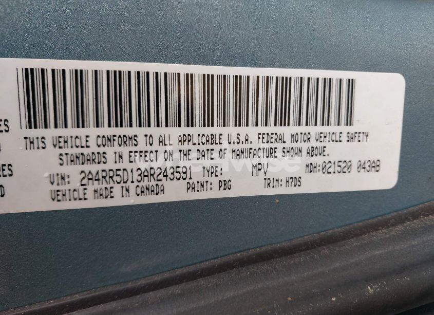 Photo 9 of 2010 Chrysler Town & COUNTRY TOURING (VIN 2A4RR5D13AR243591)