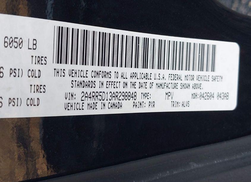 Photo 9 of 2010 Chrysler Town & COUNTRY TOURING (VIN 2A4RR5D13AR298848)