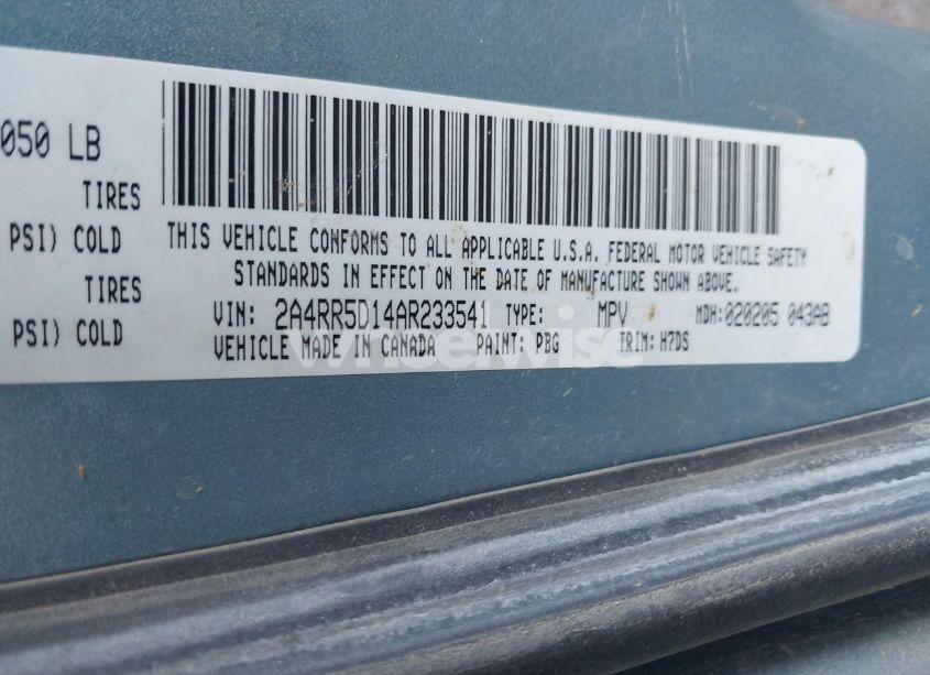 Photo 9 of 2010 Chrysler Town & COUNTRY TOURING (VIN 2A4RR5D14AR233541)