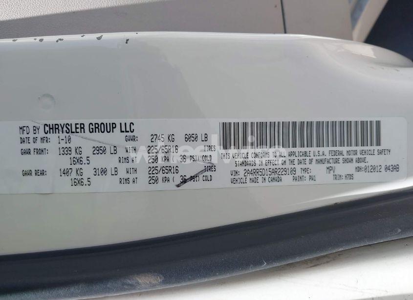 Photo 9 of 2010 Chrysler Town & COUNTRY TOURING (VIN 2A4RR5D15AR229109)