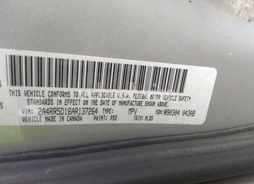 Photo 9 of 2010 Chrysler Town & COUNTRY TOURING (VIN 2A4RR5D16AR137264)