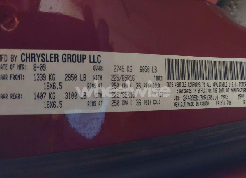 Photo 9 of 2010 Chrysler Town & COUNTRY TOURING (VIN 2A4RR5D17AR130114)