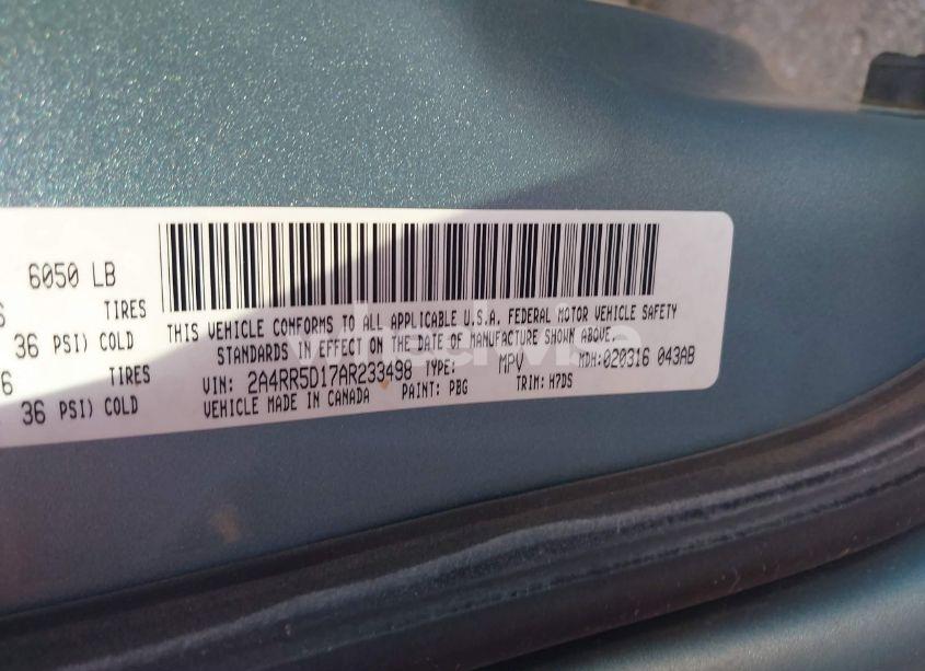 Photo 9 of 2010 Chrysler Town & COUNTRY TOURING (VIN 2A4RR5D17AR233498)