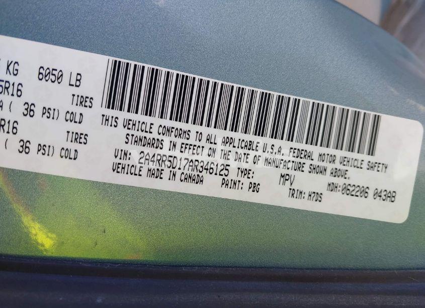 Photo 9 of 2010 Chrysler Town & COUNTRY TOURING (VIN 2A4RR5D17AR346125)