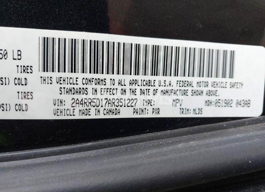 Photo 9 of 2010 Chrysler Town & COUNTRY TOURING (VIN 2A4RR5D17AR351227)