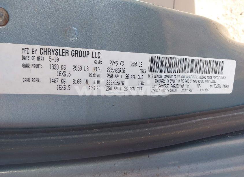 Photo 9 of 2010 Chrysler Town & COUNTRY TOURING (VIN 2A4RR5D17AR359148)