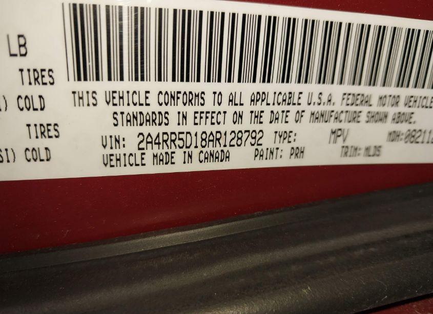 Photo 9 of 2010 Chrysler Town & COUNTRY TOURING (VIN 2A4RR5D18AR128792)