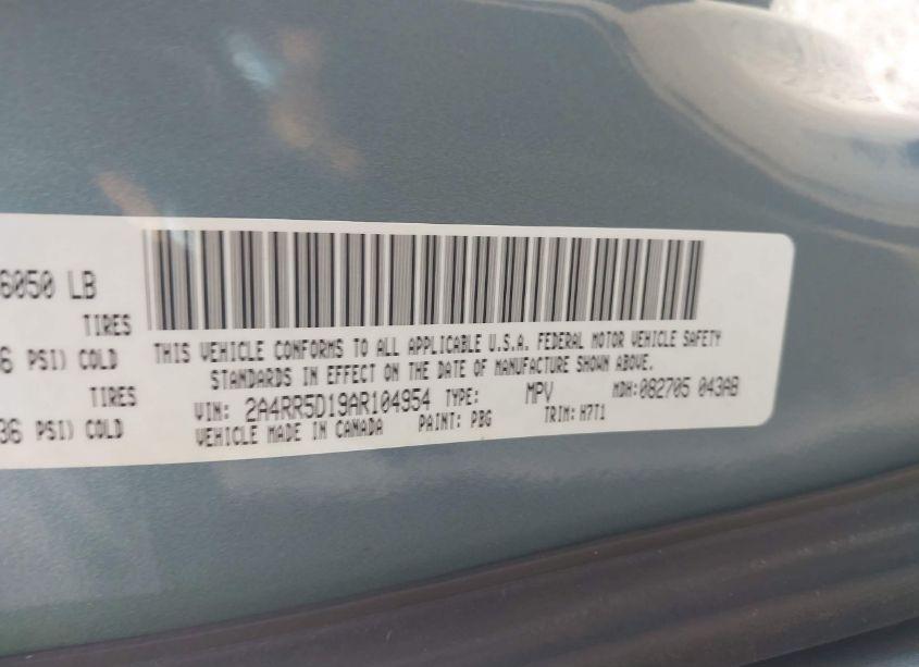 Photo 9 of 2010 Chrysler Town & COUNTRY TOURING (VIN 2A4RR5D19AR104954)