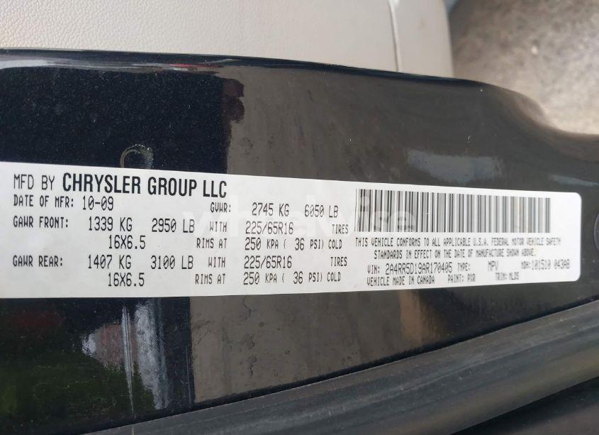 Photo 9 of 2010 Chrysler Town & COUNTRY TOURING (VIN 2A4RR5D19AR170405)