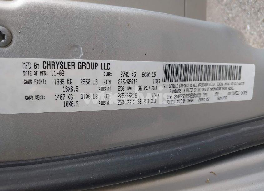 Photo 9 of 2010 Chrysler Town & COUNTRY TOURING (VIN 2A4RR5D19AR184059)