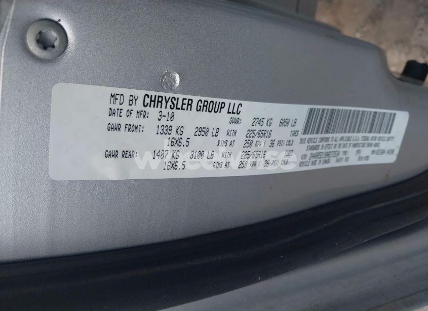 Photo 9 of 2010 Chrysler Town & COUNTRY TOURING (VIN 2A4RR5D19AR273534)