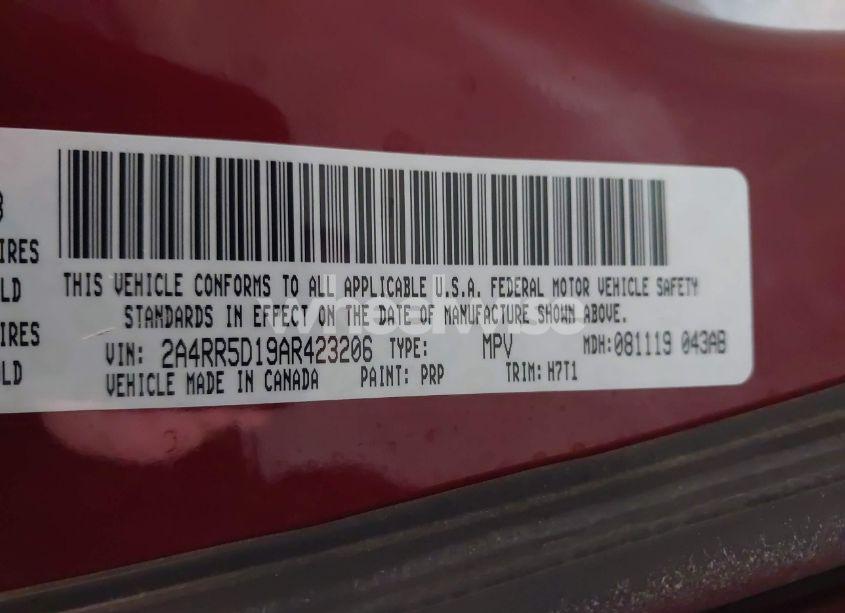 Photo 9 of 2010 Chrysler Town & COUNTRY TOURING (VIN 2A4RR5D19AR423206)