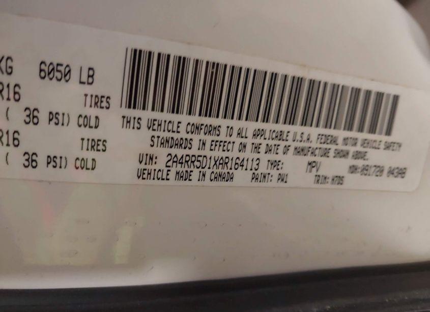 Photo 9 of 2010 Chrysler Town & COUNTRY TOURING (VIN 2A4RR5D1XAR164113)