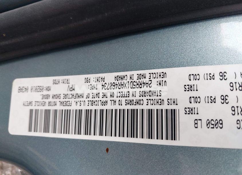 Photo 9 of 2010 Chrysler Town & COUNTRY TOURING (VIN 2A4RR5D1XAR460734)