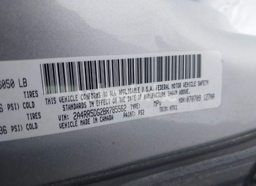 Photo 9 of 2011 Chrysler Town & COUNTRY TOURING (VIN 2A4RR5DG2BR785562)