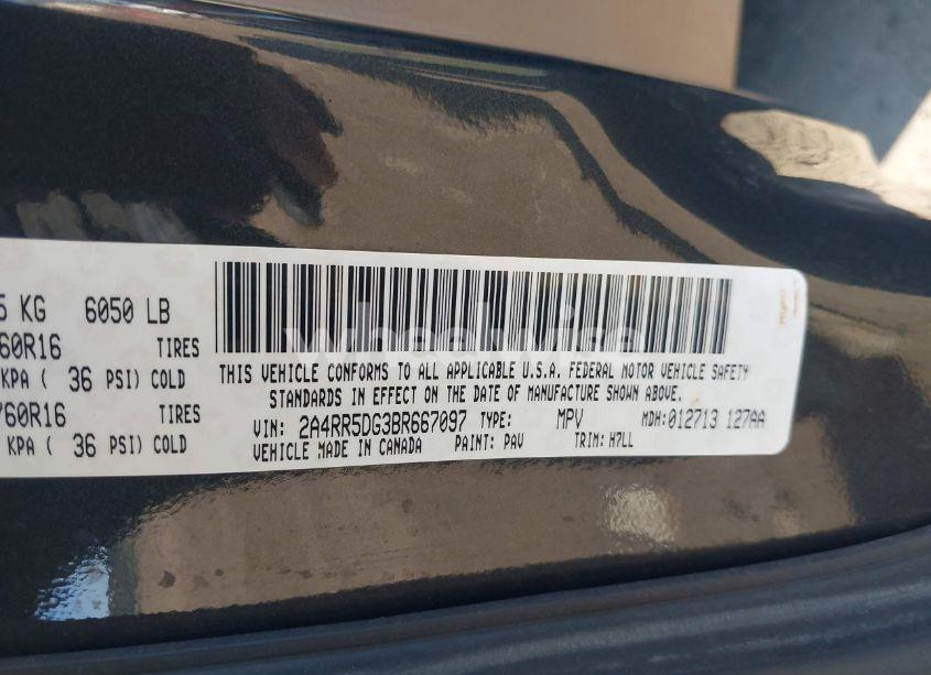 Photo 9 of 2011 Chrysler Town & COUNTRY TOURING (VIN 2A4RR5DG3BR667097)