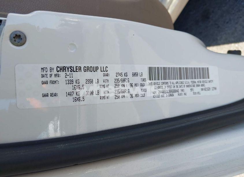 Photo 9 of 2011 Chrysler Town & COUNTRY TOURING (VIN 2A4RR5DG3BR688046)