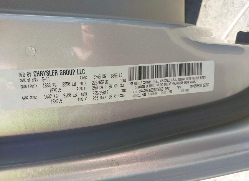 Photo 9 of 2011 Chrysler Town & COUNTRY TOURING (VIN 2A4RR5DG3BR739366)